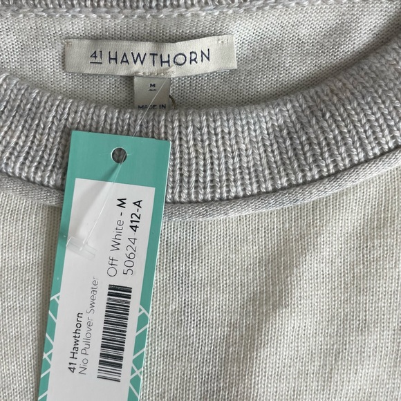 41 Hawthorn Cream and Brown Crew Neck Sweater - Picture 3 of 5